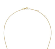 Double Pendant Florette Necklace: Medium Enamel and Small Pavé Diamonds