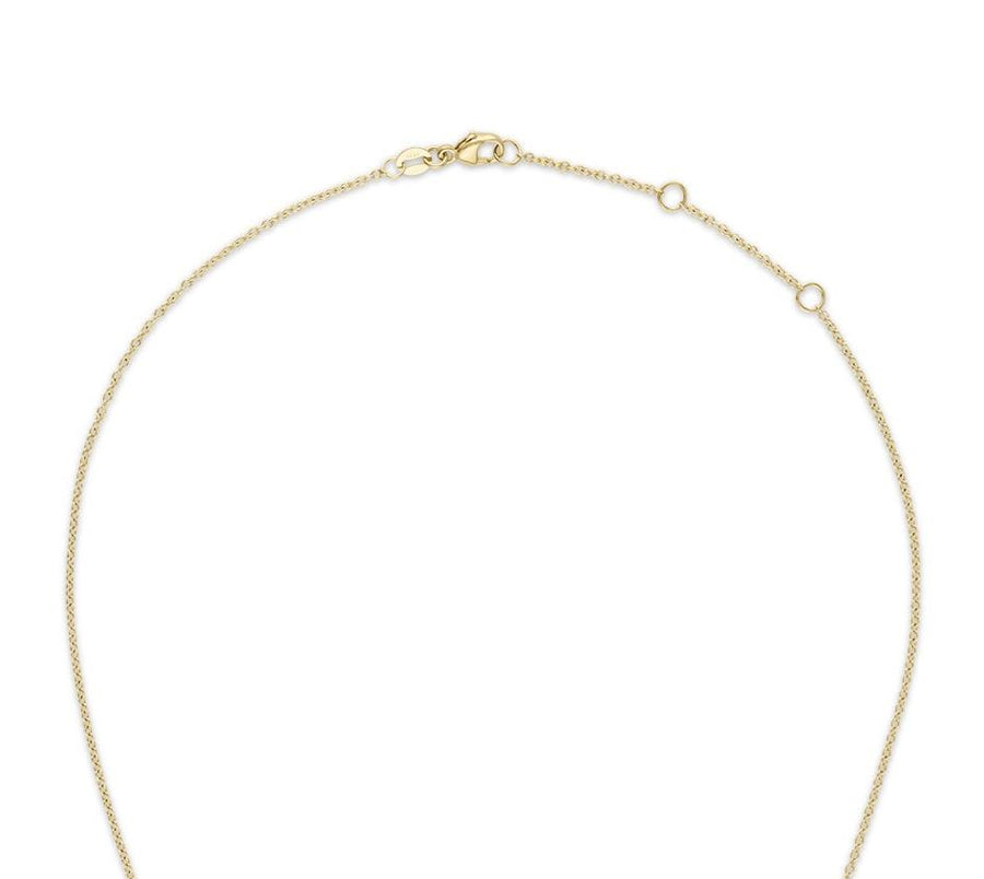 Double Pendant Florette Necklace: Medium Enamel and Small Pavé Diamonds