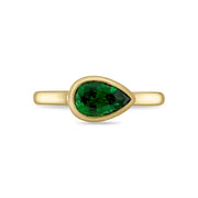 Gold Chrome Tourmaline Solitaire Ring