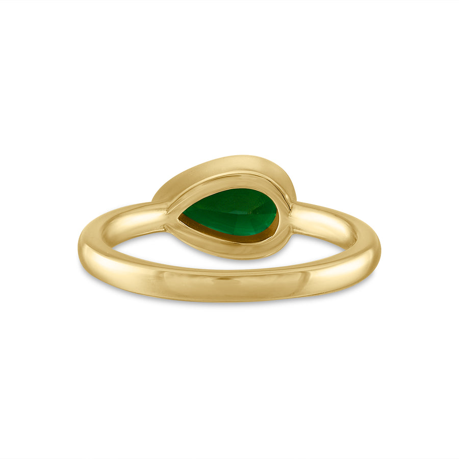 Gold Chrome Tourmaline Solitaire Ring