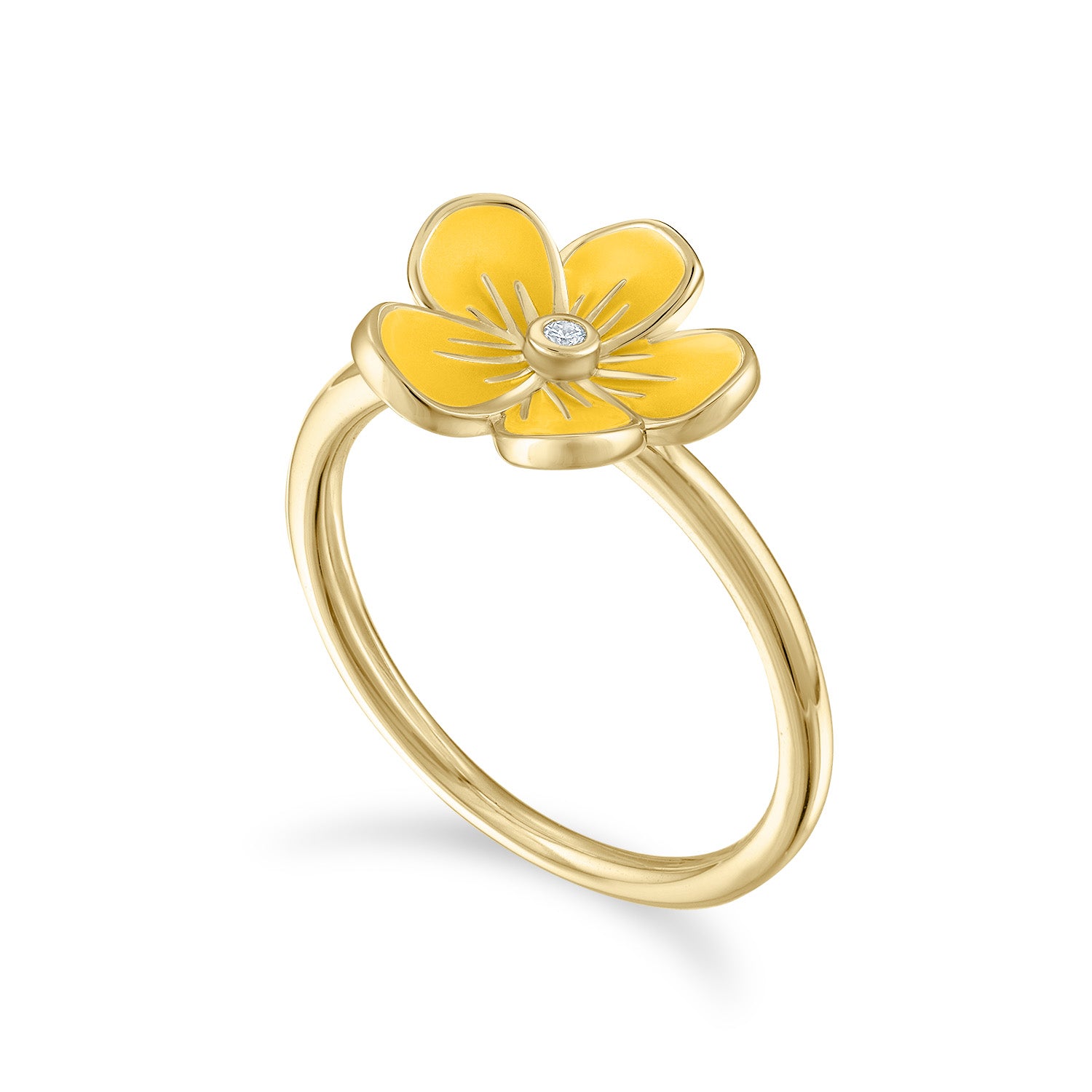 Medium Florette Ring in Lemon Yellow