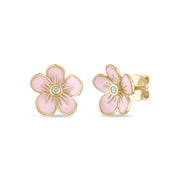 Medium Florette Studs in Baby Pink