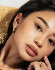 Essentials Medium Linear Diamond Hoop Earrings