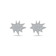 White Gold Midi KAPOW! Studs, Pavé Diamonds