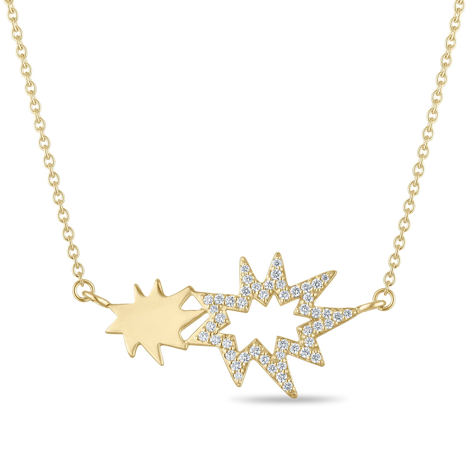 Gold and Diamond Double Midi/Mini Nova KAPOW! Necklace