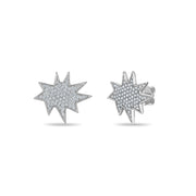 White Gold Midi KAPOW! Studs, Pavé Diamonds