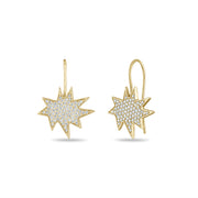 Gold Midi KAPOW! Pavé Diamond Earrings