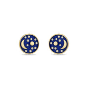 Nebra Sky Enamel and Diamond Disc Studs