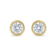 Palazzo Bezel Set Lab Created 4 Carat Diamond Studs