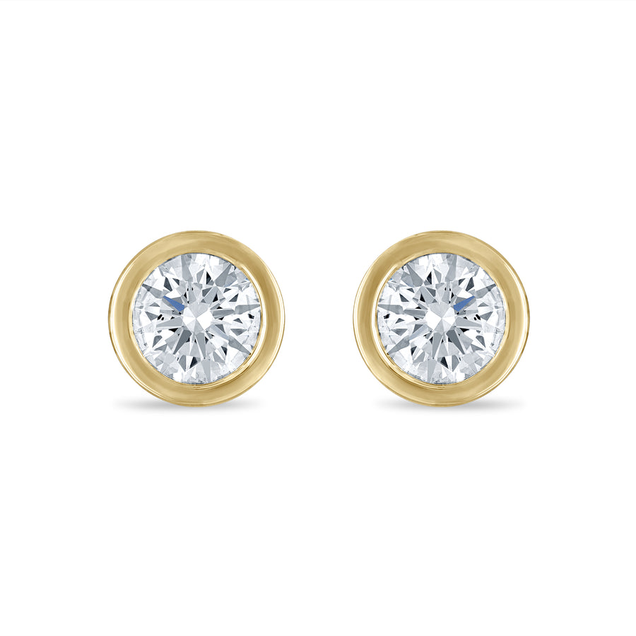 Palazzo Bezel Set Lab Created 4 Carat Diamond Studs