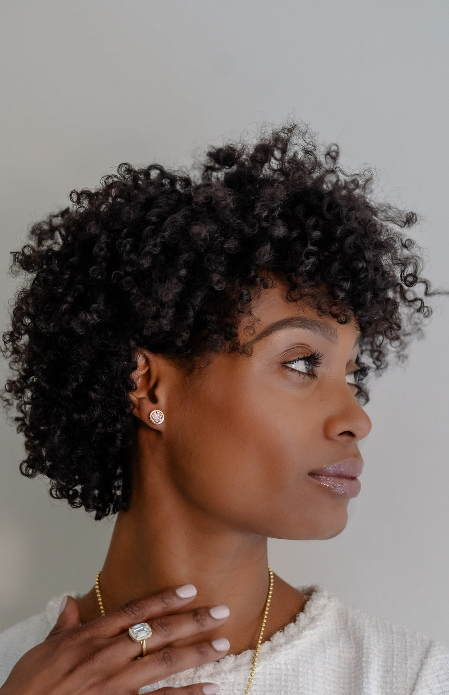 Palazzo Bezel Set Lab Created 4 Carat Diamond Studs