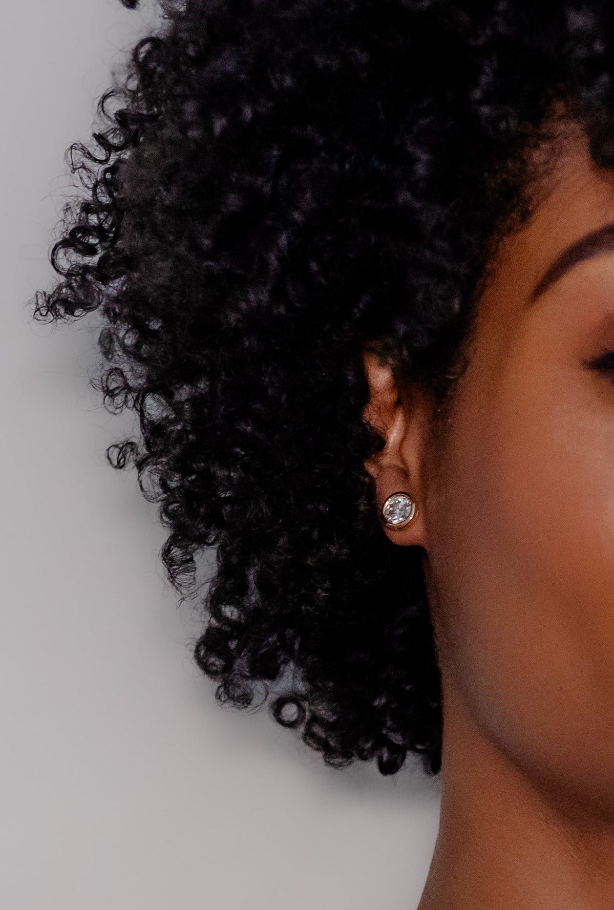 Palazzo Bezel Set Lab Created 4 Carat Diamond Studs