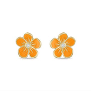 Medium Florette Studs in Bright Orange