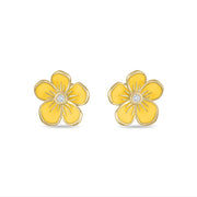 Medium Florette Studs in Lemon Yellow