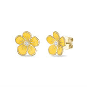 Medium Florette Studs in Lemon Yellow