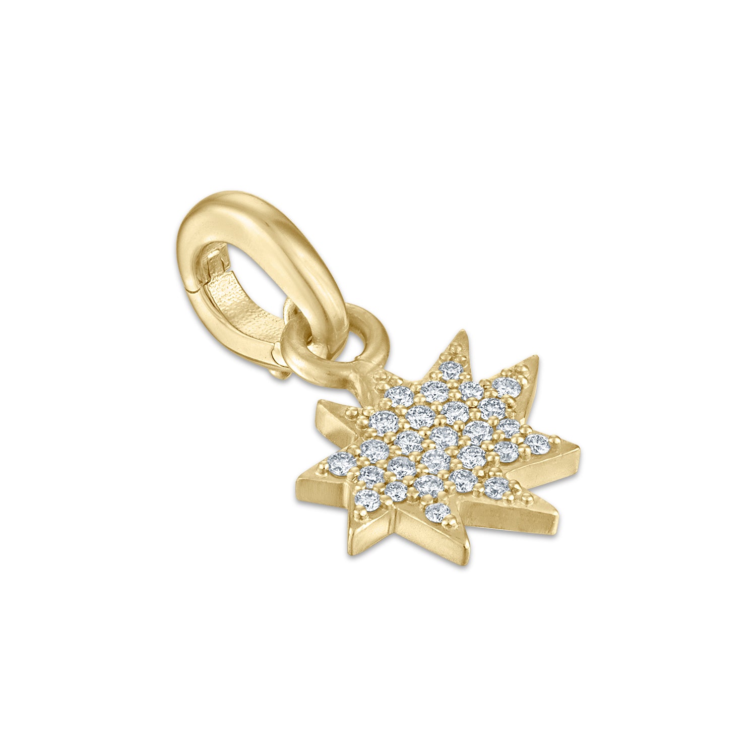 Gold Mini KAPOW! Pavé Diamond Charm