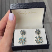 Double Jubilation Earrings: London Blue Topaz