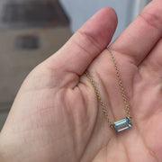 Blue Topaz Bonbon Necklace, east-west