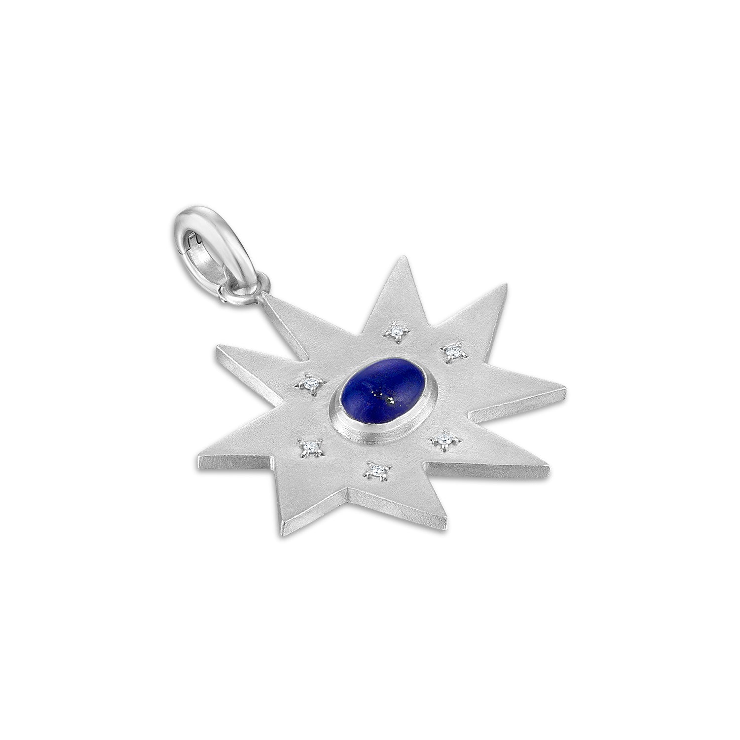 Silver Maxi KAPOW! Charm with Lapis