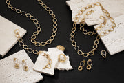 Teatro Gold Necklace with Pavé Diamond Elements