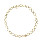 Teatro Gold Necklace with Pavé Diamond Elements