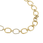 Teatro Gold Necklace with Pavé Diamond Elements