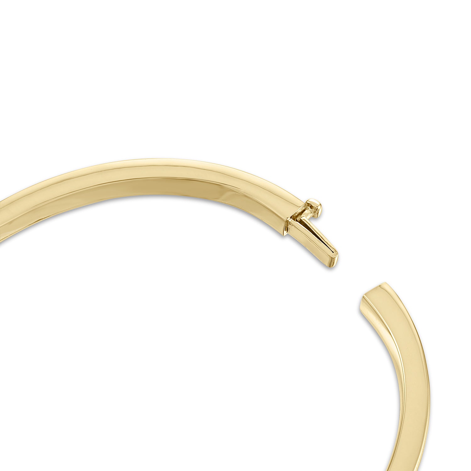 Essentials Bangle Bracelet with Linear Diamond Baguettes