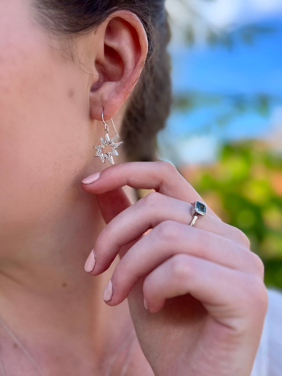White Gold Pavé Diamond Midi Nova KAPOW! Earrings
