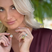Gold Stellina/KAPOW! Charm with Moonstone