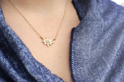 Gold Stellina/KAPOW! Necklace: Ruby