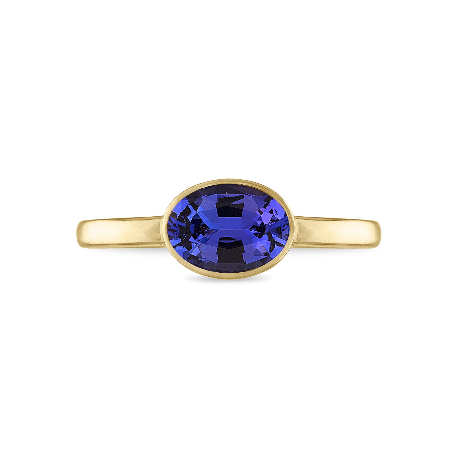 Gold Tanzanite Solitaire Ring