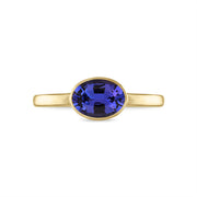 Gold Tanzanite Solitaire Ring