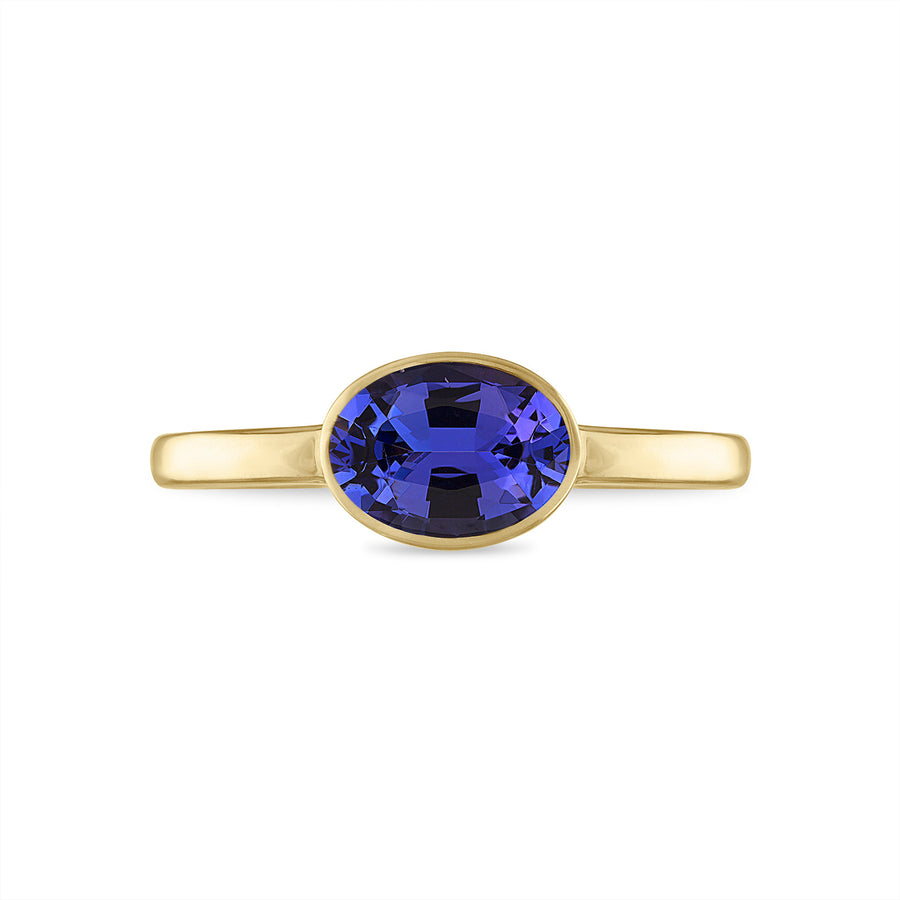 Gold Tanzanite Solitaire Ring