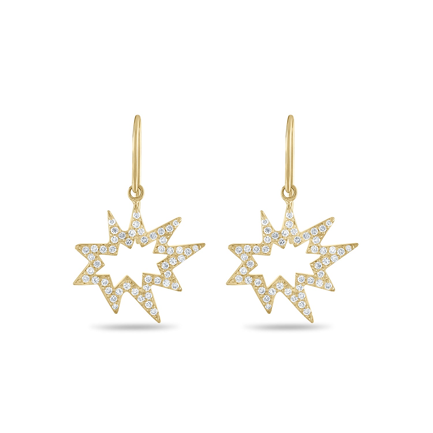 Gold Pavé Diamond Stellina Nova/KAPOW! Earrings