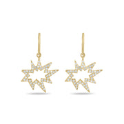 Gold Pavé Diamond Stellina Nova/KAPOW! Earrings