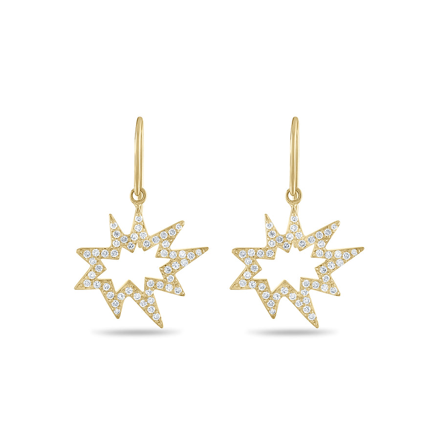 Gold Pavé Diamond Stellina Nova/KAPOW! Earrings