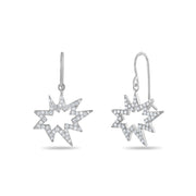 White Gold Pavé Diamond Stellina Nova/KAPOW! Earrings