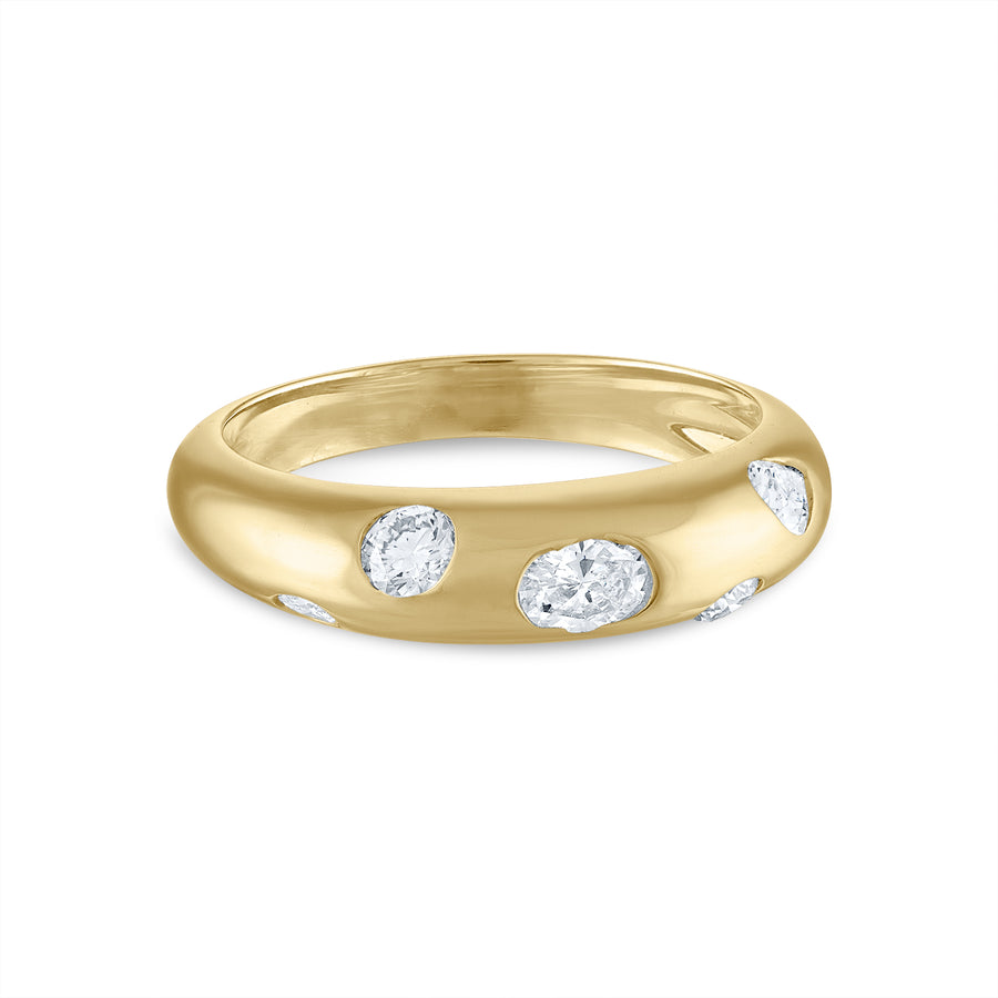 Thin Dome Ring with Ellipse and Random Diamonds