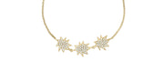 Gold Mini Stella/KAPOW! bolo bracelet: Three Pavé Diamond Stars