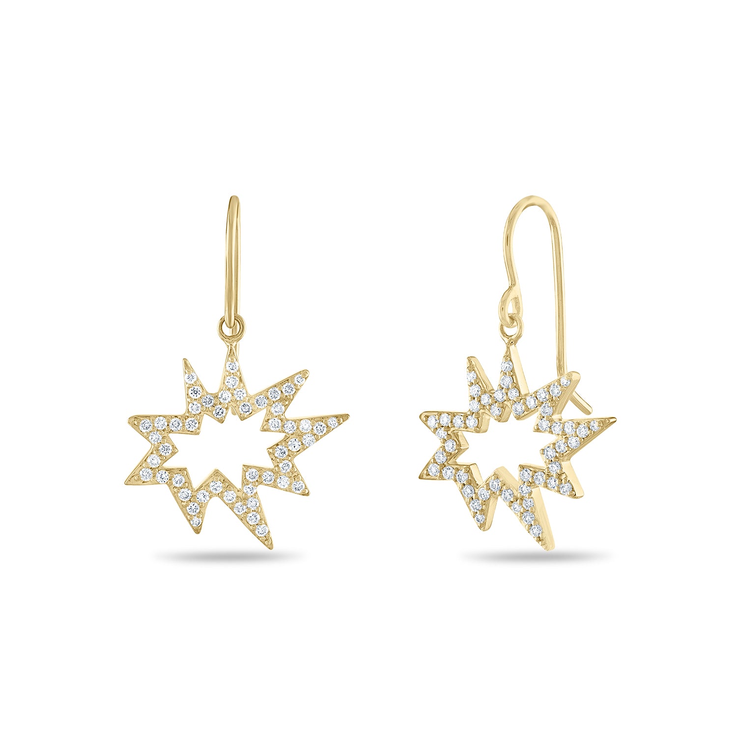 Gold Pavé Diamond Stellina Nova/KAPOW! Earrings