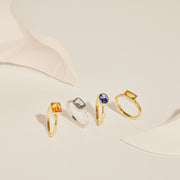 Gold Tanzanite Solitaire Ring