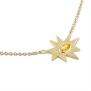 Gold Stellina/KAPOW! Necklace: Citrine