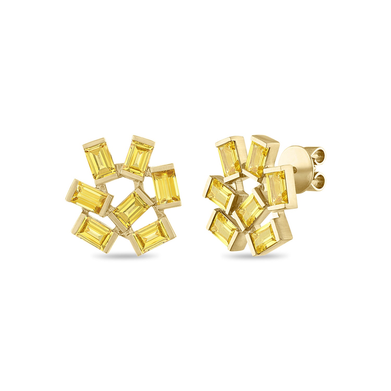 Large Jubilation Studs: Citrine