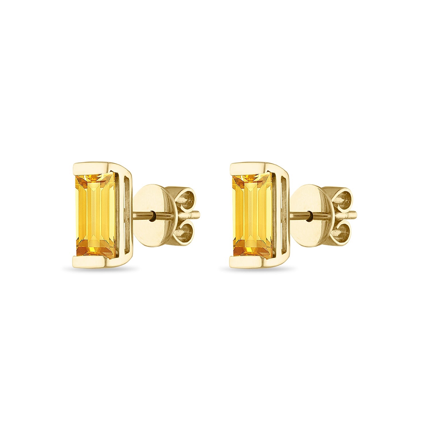 Citrine Bonbon Stud Earrings