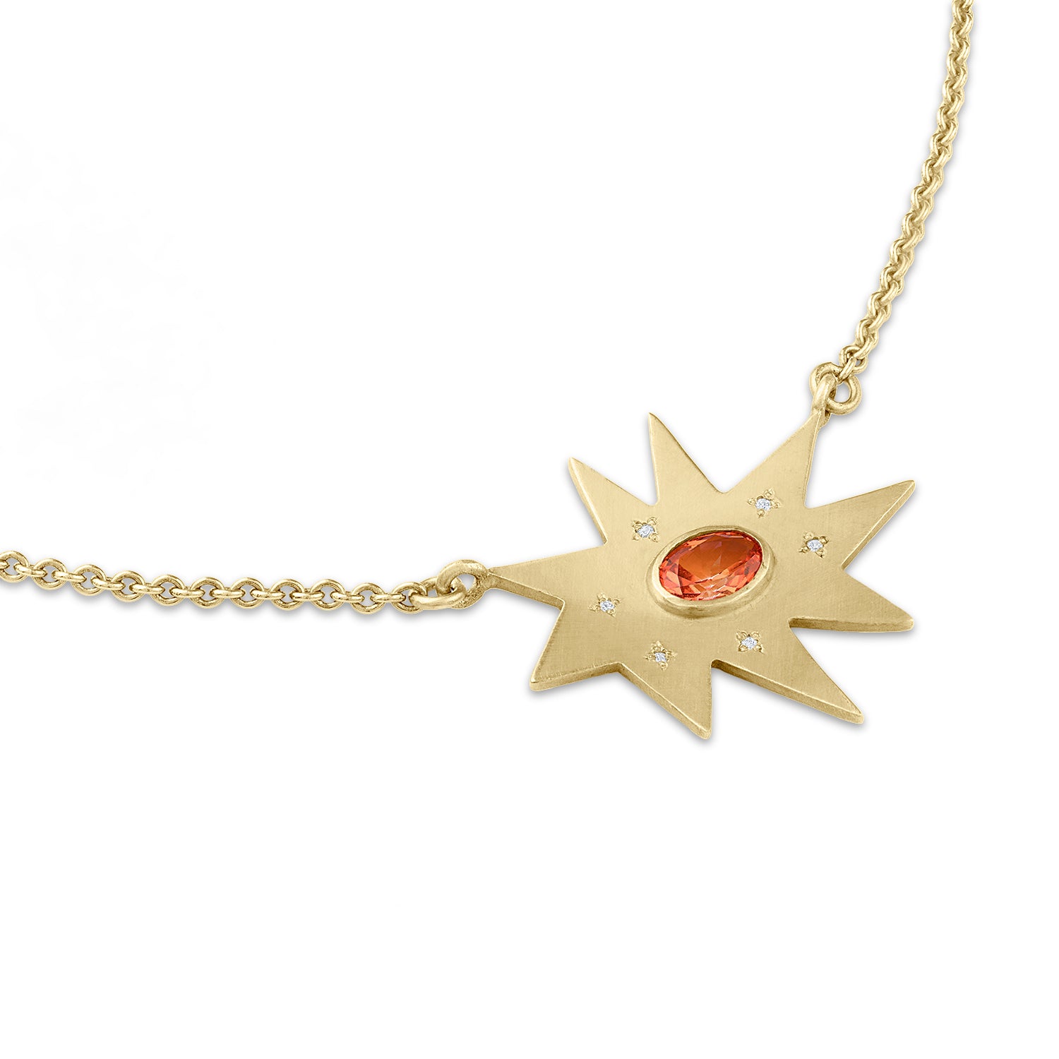 Gold Stella/KAPOW! Necklace: Madeira Citrine