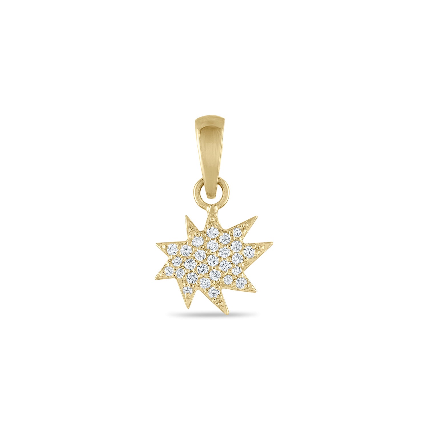 Gold Mini Stella/KAPOW! Pavé Diamond Charm