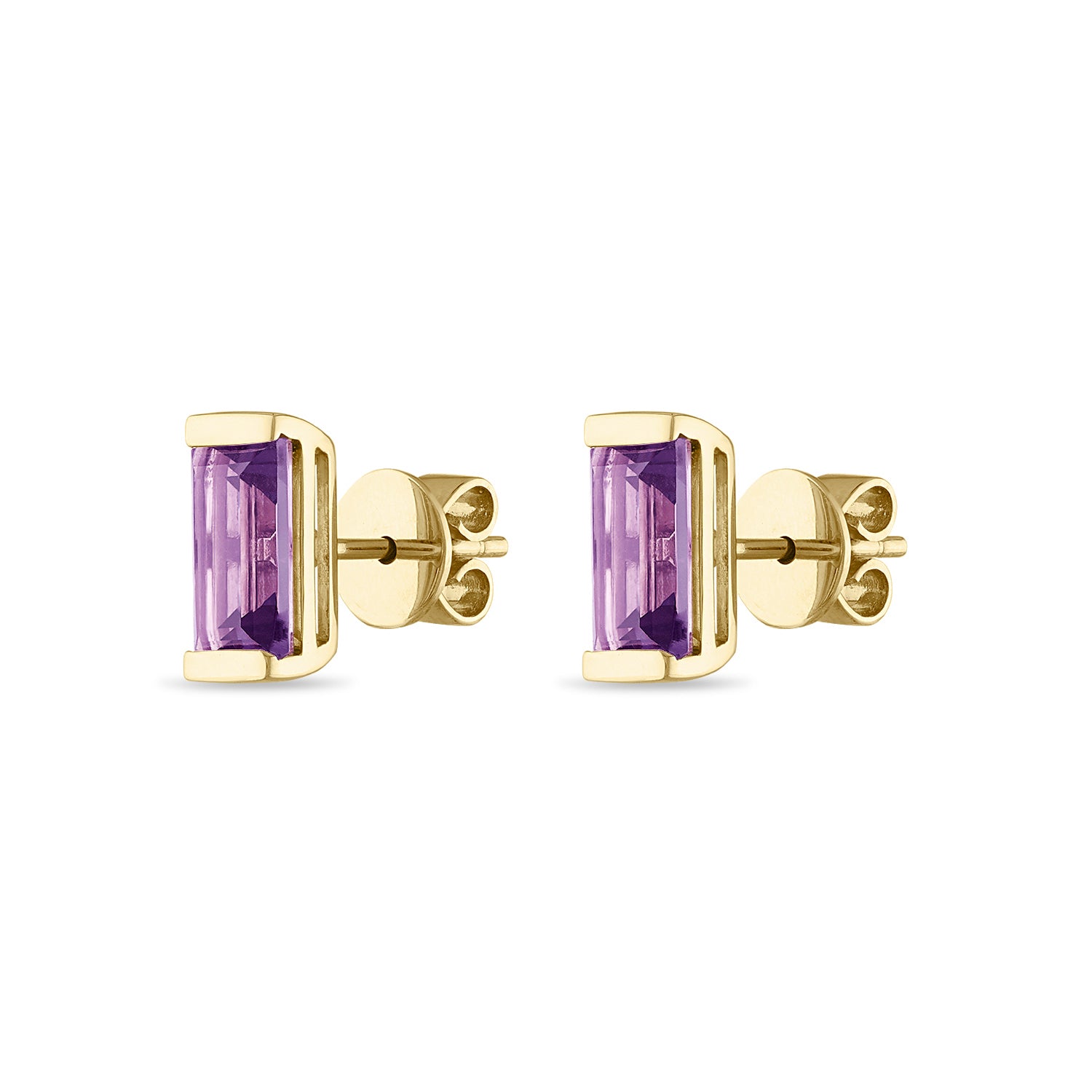 Amethyst Bonbon Stud Earrings