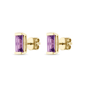 Amethyst Bonbon Stud Earrings