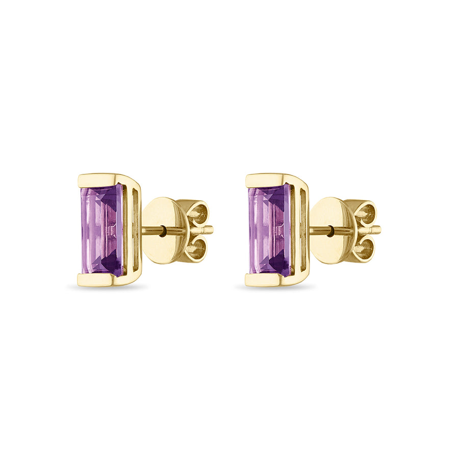 Amethyst Bonbon Stud Earrings