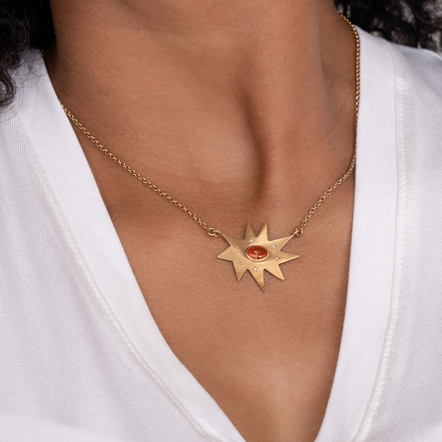 Gold Stella/KAPOW! Necklace: Madeira Citrine